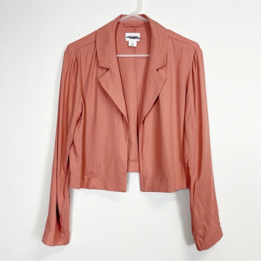 Melrose & Market Blazer Womens Size Medium Pink Open Front Jacket
